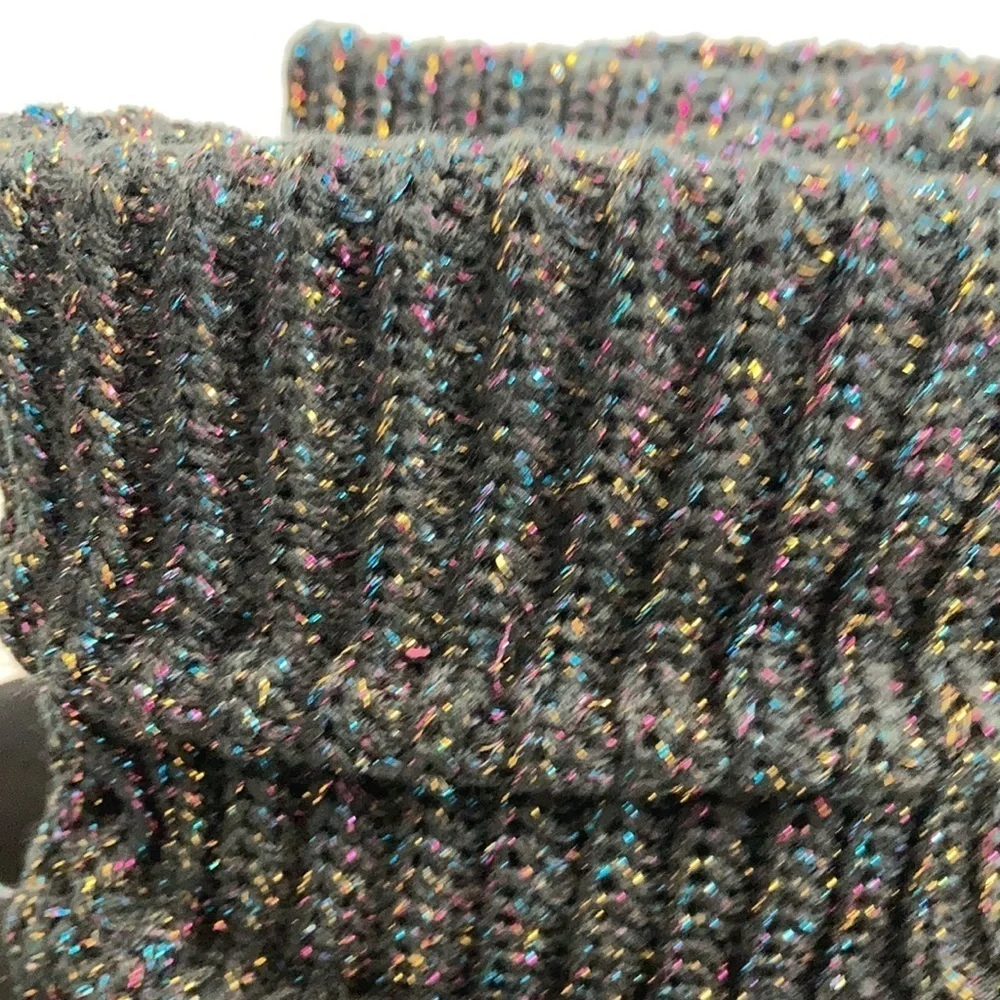 SO Mandy SLOUCH black rainbow SWEATER Boots